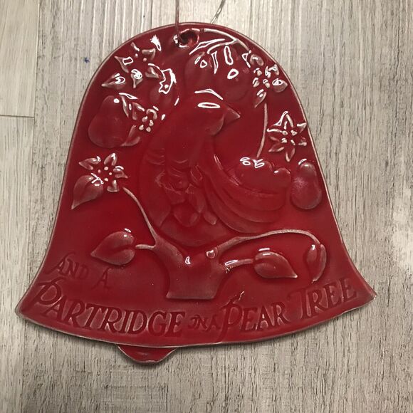 Set of 6 Double Sided Glazed Ceramic 12 Days Of Christmas Ornaments - Picture 4 of 8